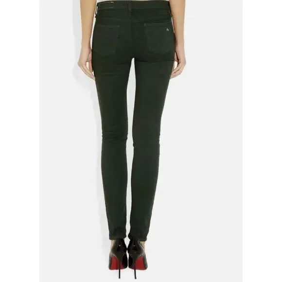 Rag & Bone Skinny Jean Forest Green Tencel Stretch Denim Style W15020337 - 25 - Picture 2 of 16